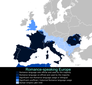 Romance Languages map